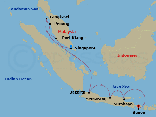 Itinerary map