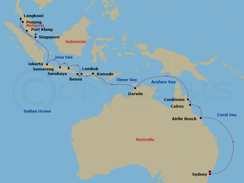 Itinerary map