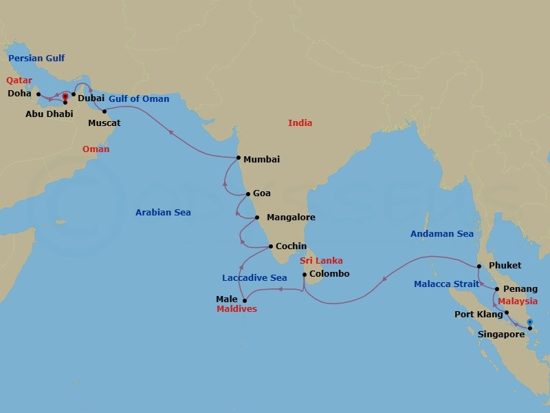Itinerary map