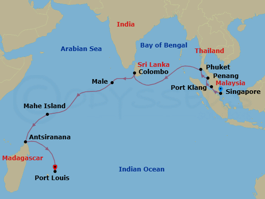 Itinerary map