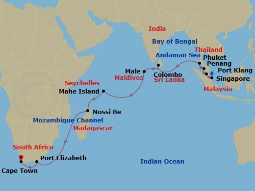 Itinerary map