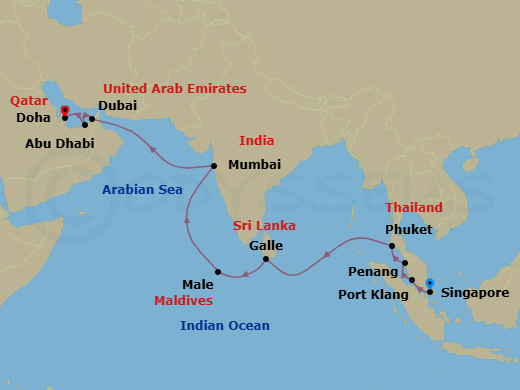 Itinerary map