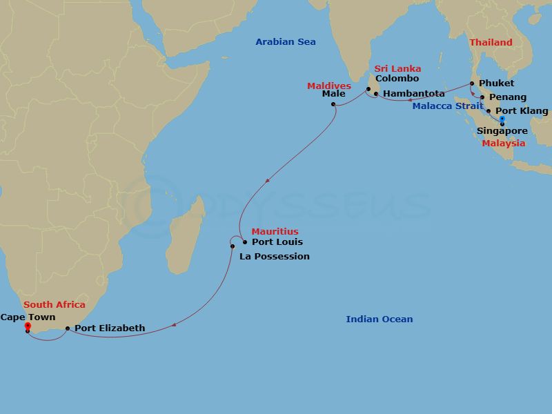 Itinerary map