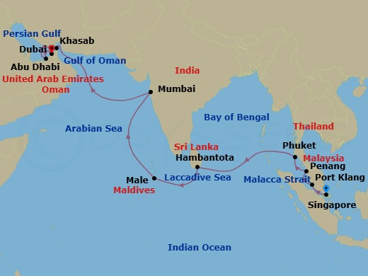 Itinerary map