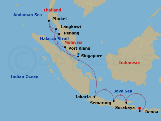 Itinerary map