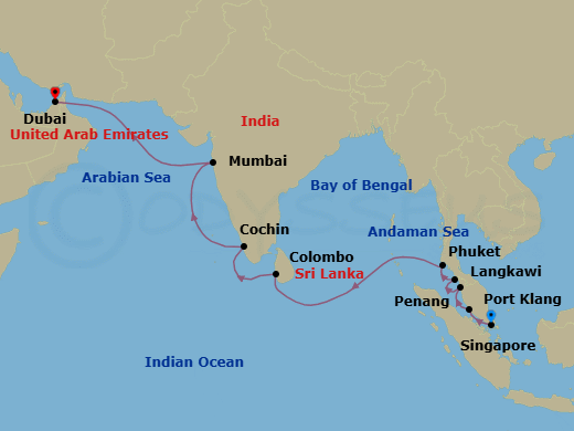 Itinerary map