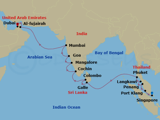 Itinerary map
