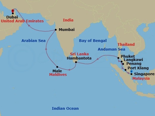 Itinerary map