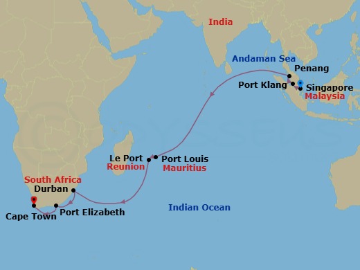 Itinerary map