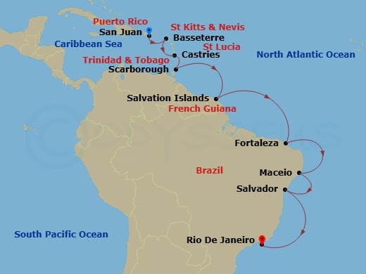 Itinerary map