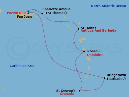 Itinerary map