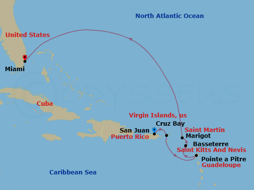 Itinerary map