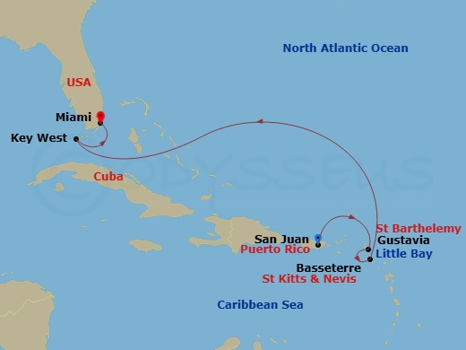 Itinerary map