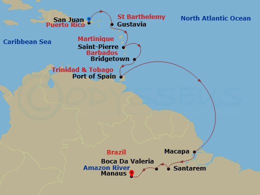 Itinerary map