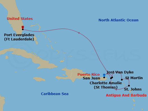 Itinerary map