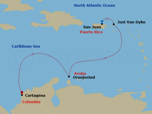 Itinerary map