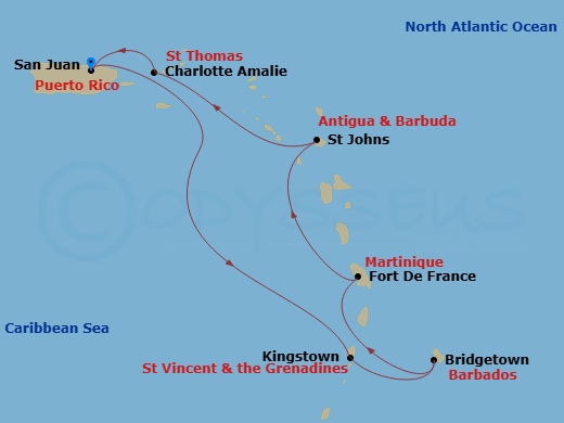 Itinerary map