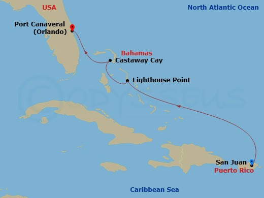 Itinerary map
