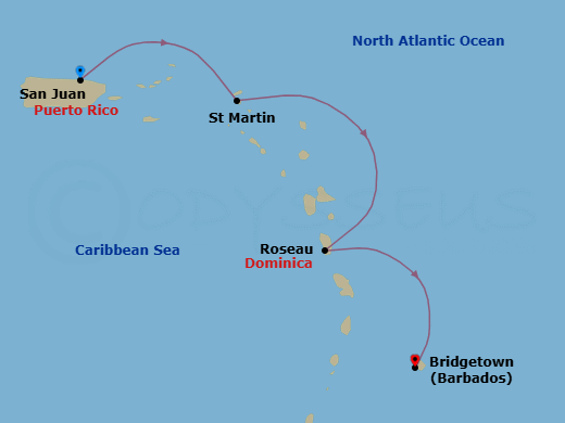 Itinerary map