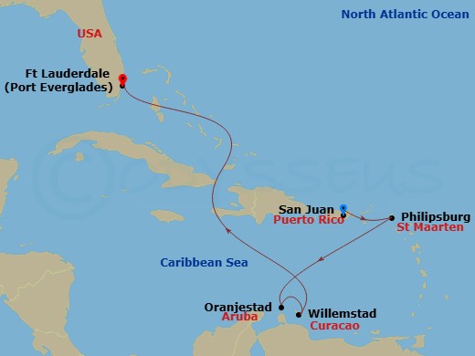 Itinerary map
