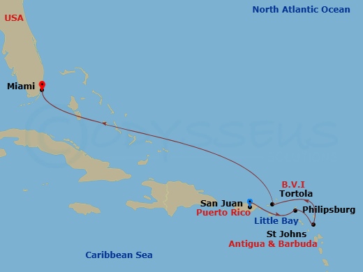 Itinerary map