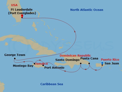 Itinerary map