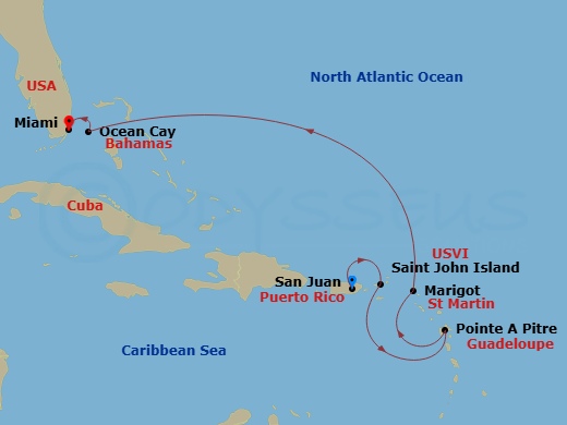 Itinerary map