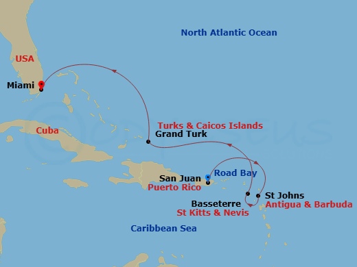Itinerary map
