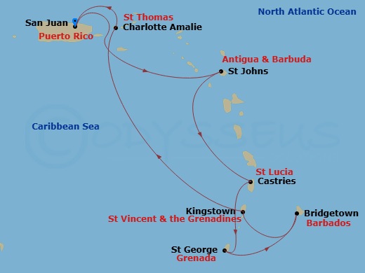 Itinerary map