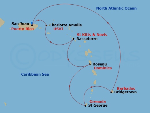 Itinerary map