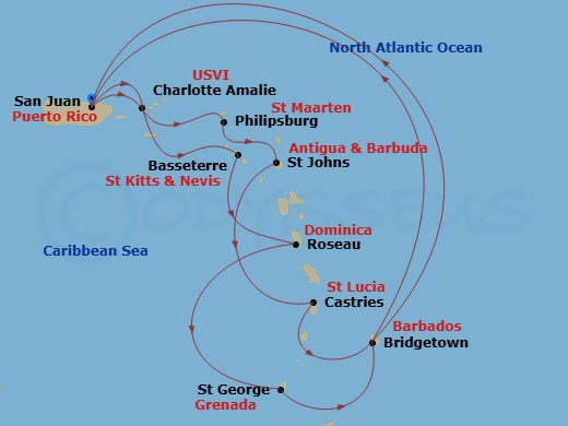 Itinerary map