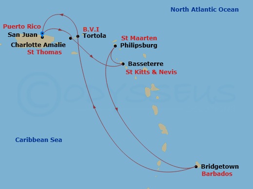 Itinerary map