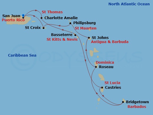 Itinerary map