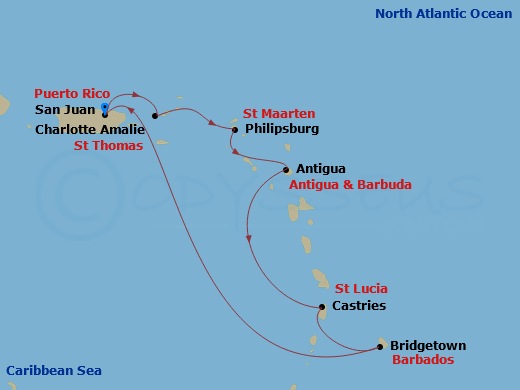 Itinerary map