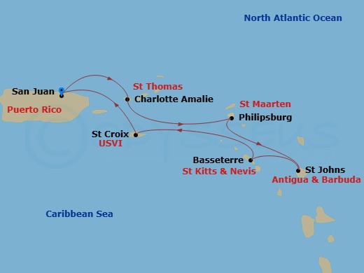 Itinerary map