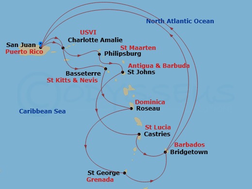 Itinerary map