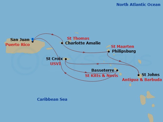 Itinerary map