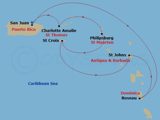 Itinerary map
