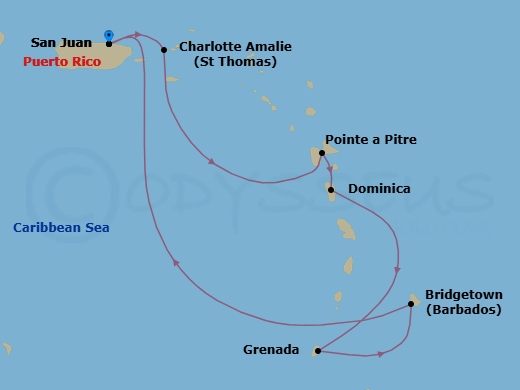 Itinerary map