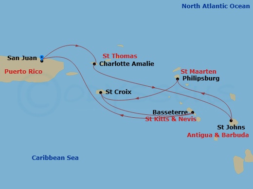 Itinerary map