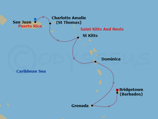 Itinerary map
