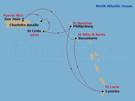 Itinerary map