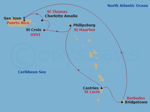 Itinerary map