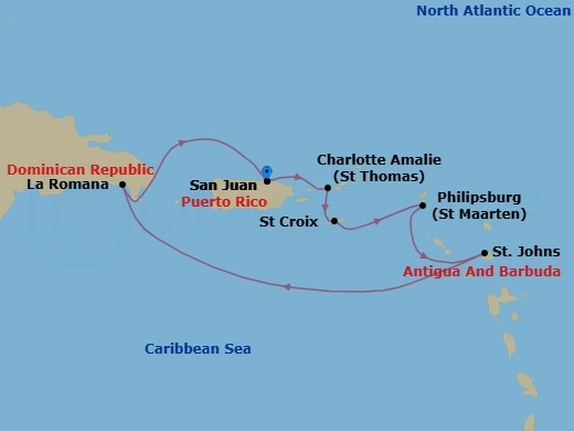 Itinerary map