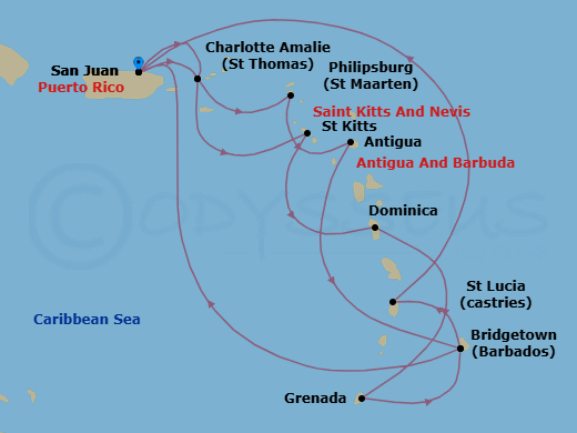 Itinerary map