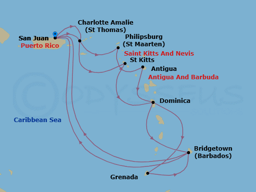 Itinerary map