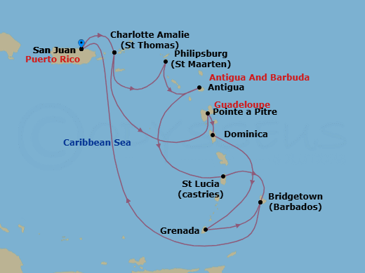 Itinerary map
