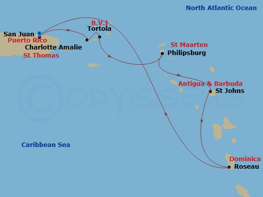 Itinerary map