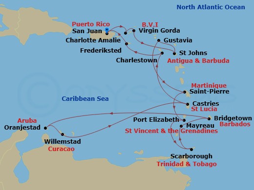 Itinerary map