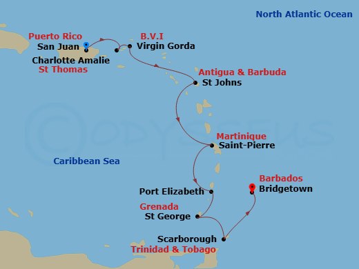 Itinerary map
